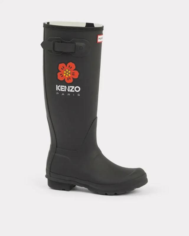 Kenzo Kids floral-print snow boots - Green