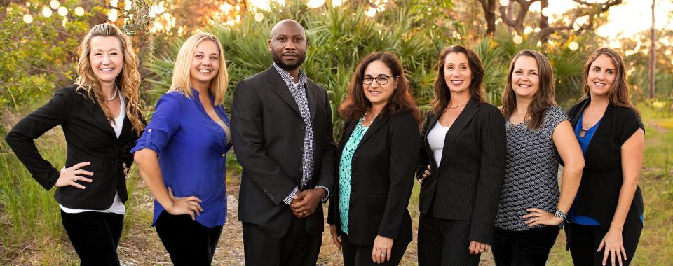 Families for Safe Schools board members, from left to right: board member Tamsin Wright, Vice President Kimberly Hough, President Jabari Hosey, Vice President Michelle Barrineau, Secretary Cheryl Wojciechowski, Treasurer Heather Beal and board member Nicole Nalty