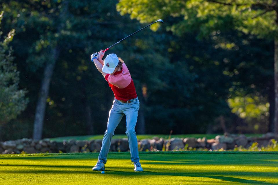 Old Rochester's Peter le Gassick hits from the fairway on Hole 6.