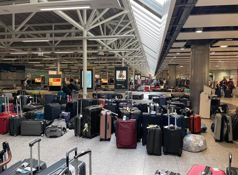 There was 'lost luggage everywhere' at Terminal 3 in Heathrow on Saturday - Adam Kent 