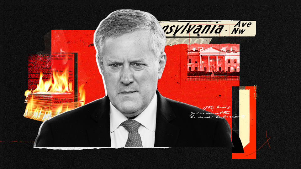 Photo illustration of Mark Meadows