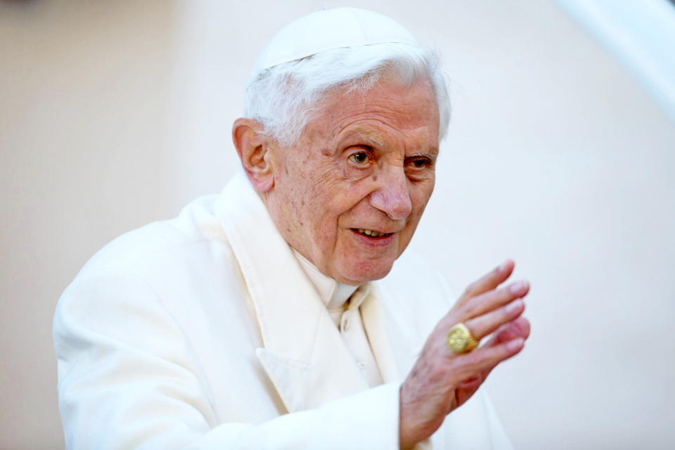 Pope Benedict at St. Peter's Square at the Vatican (Michael Kappeler / picture alliance via Getty Image file)