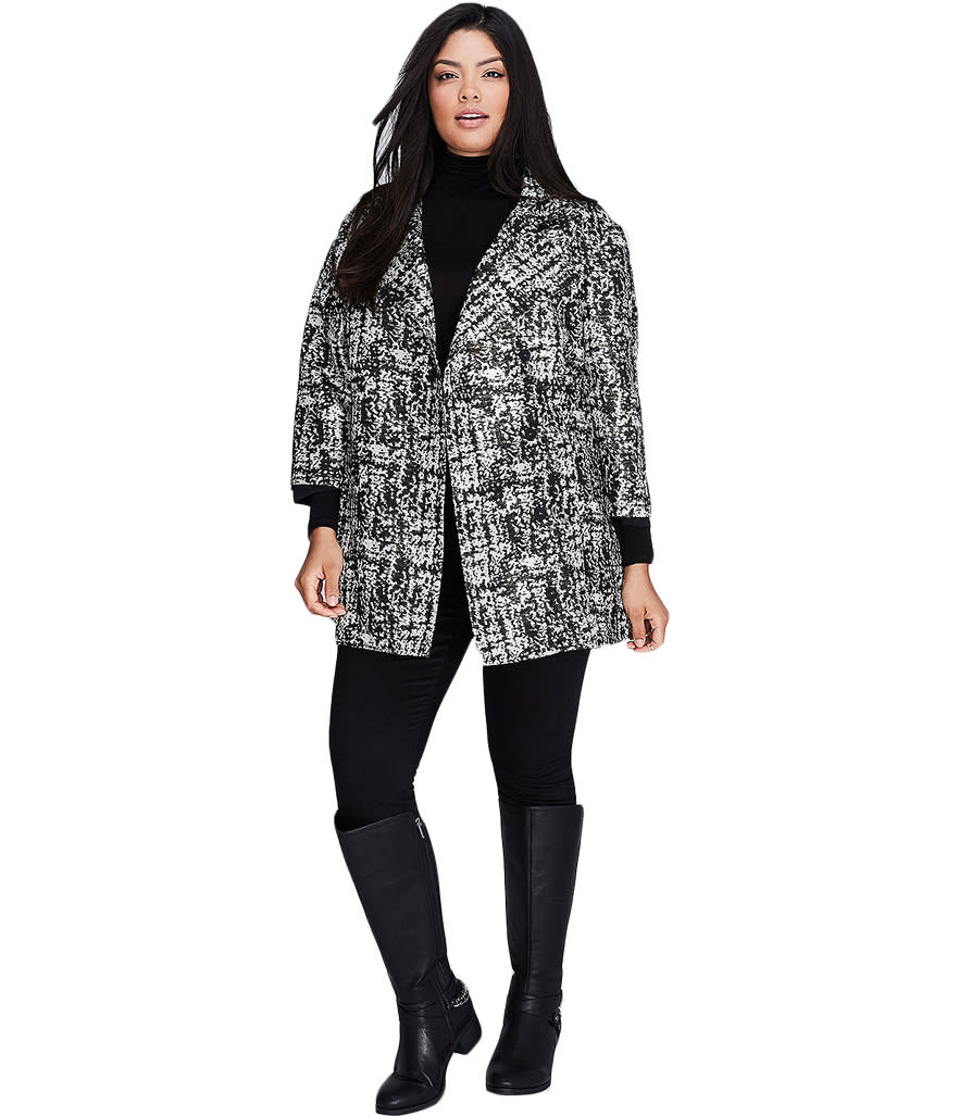 Lane Bryant Metallic Jacquard Jacket