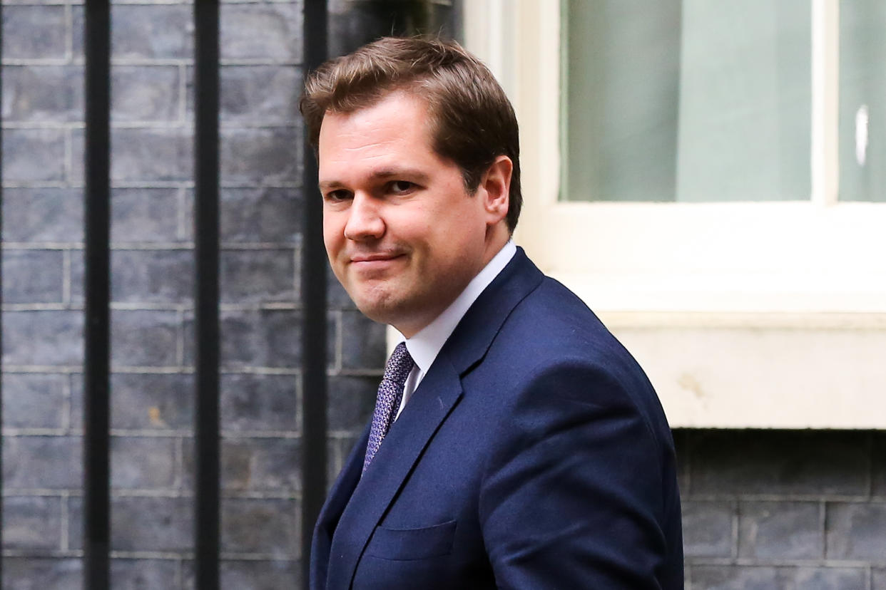 Robert Jenrick, Secretary of State for Housing & Communities arrives at Downing Street to attend the weekly cabinet meeting before the European Union summit on 17 and 18 October. The European Council will discuss a number of important issues, including Brexit. (Photo by Steve Taylor / SOPA Images/Sipa USA)