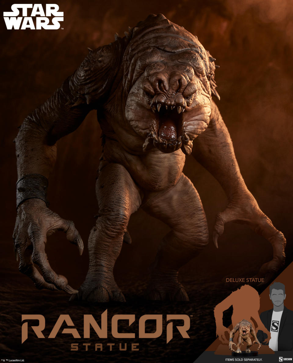 Jabba's deadliest pet, the Rancor, is coming soon as a deluxe statue from Sideshow Collectibles.