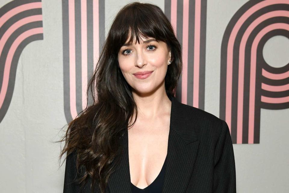 <p>Jon Kopaloff/Getty</p> Dakota Johnson