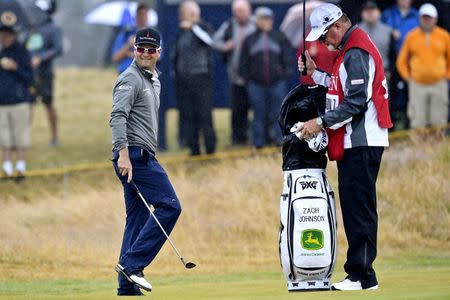 Jul 20, 2018; Carnoustie, SCT; Zach Johnson on the fourth green during the second round of The Open Championship golf tournament at Carnoustie Golf Links. Mandatory Credit: Steven Flynn-USA TODAY Sports