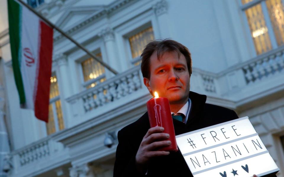 Richard Ratcliffe has been campaigning for his wife's release - AP Photo/Alastair Grant, file