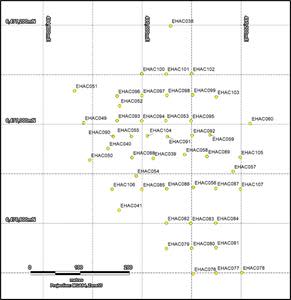 Drillhole Location Map at Woodlong