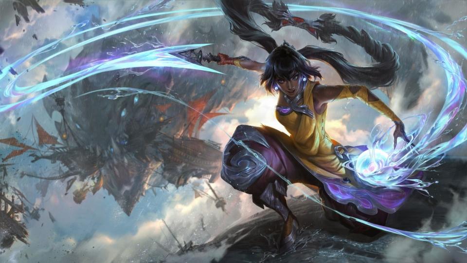 Nilah, the Joy Unbound was designed to be a short-range, skirmishing melee ADC. (Photo: Riot Games)