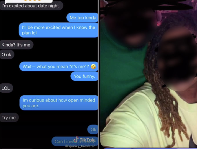 Image of texts and photo of wife in tiktok cheater revenge text messages