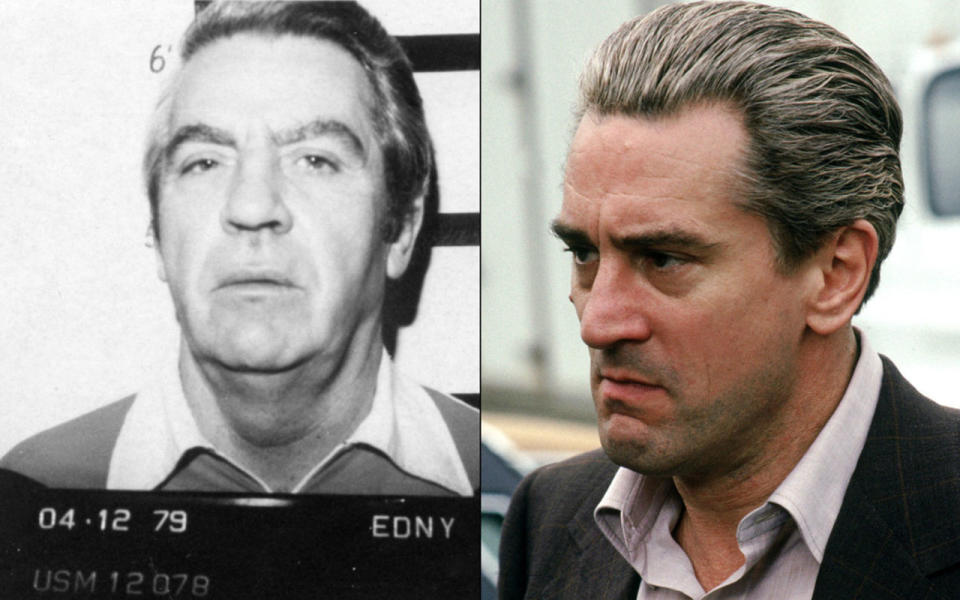 Robert De Niro's character was inspired by real life mobster Jimmy 'The Gent' Burke who advised on the film (Credit: Warner Bros)