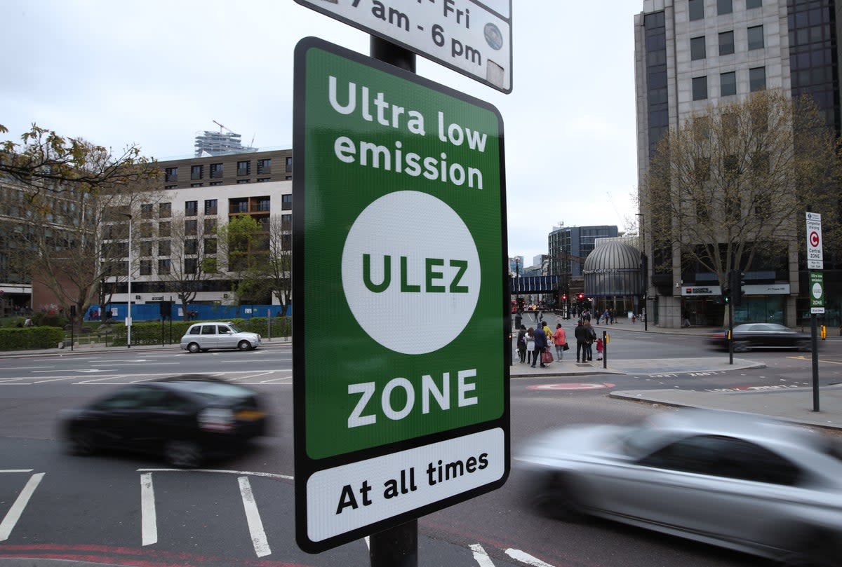 By law, the Ulez’s primary purpose must be to reduce pollution, not raise revenue (PA Archive)