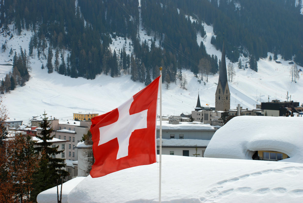 La pequeña localidad suiza de Davos se convierte una vez al año en el centro del mundo con la celebración del World Economic Forum. Foto: Getty Images. 