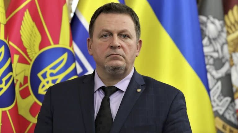 El exviceministro de Defensa, Viacheslav Shapovalov. (Ukrainian Defense Ministry Press Office via AP)