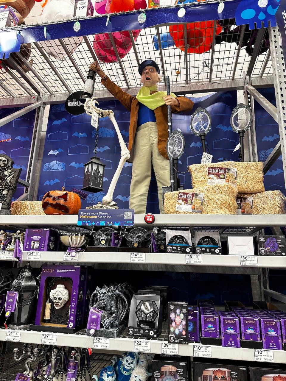 Decorations from "Haunted Mansion" at Lowe's on September 12, 2023.