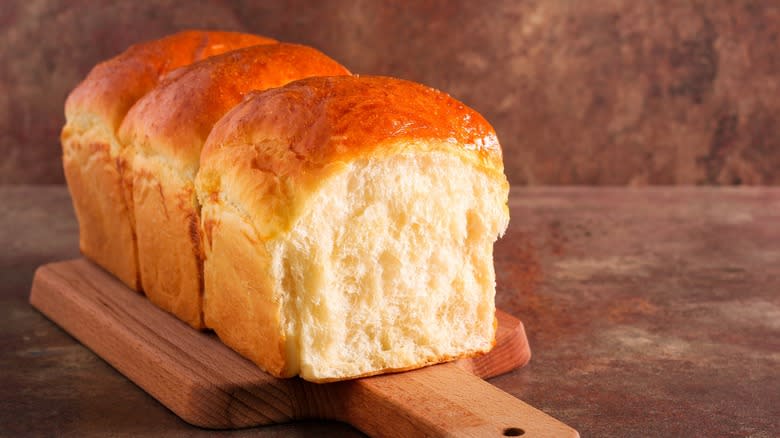 Brioche loaf on a board