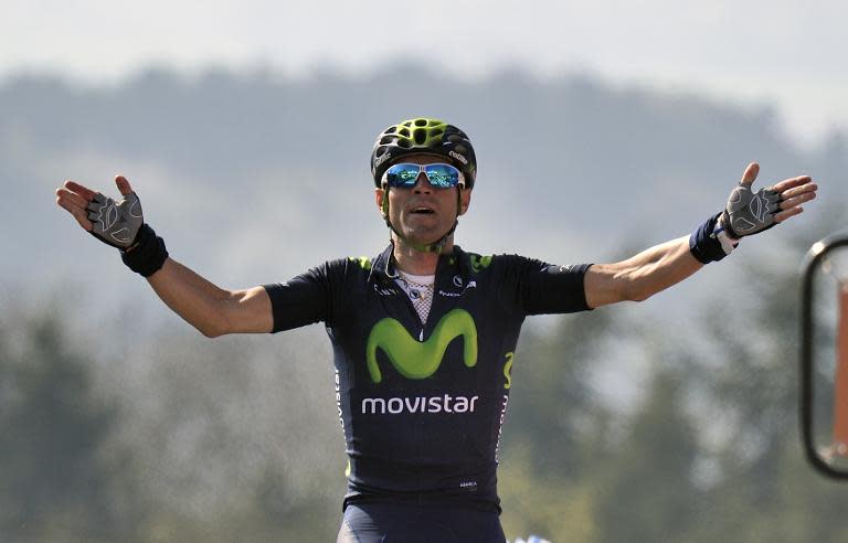 Alejandro Valverde has won the Fleche Wallonne one-day classic for the second year in a row and third in total