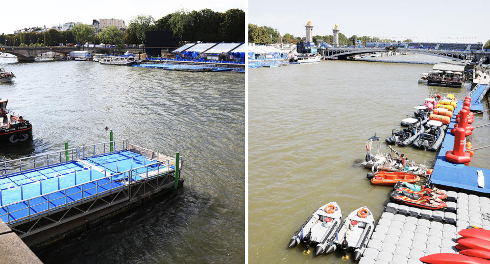 The River Seine, pictured here in Paris before the swimming events at the Olympics.