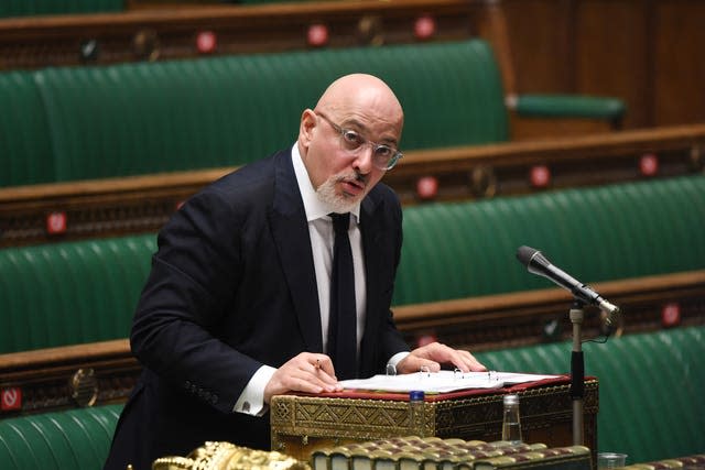 Vaccines minister Nadhim Zahawi 