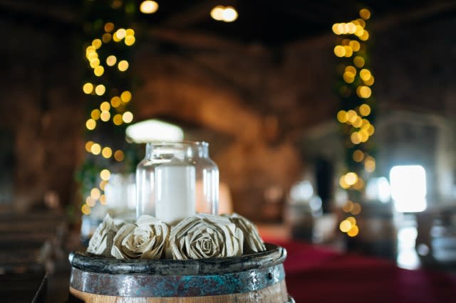 Paper floral centrepiece