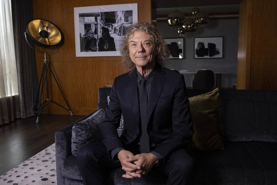 Jerry Harrison of Talking Heads poses for a portrait to promote the film "Stop Making Sense" during the Toronto International Film Festival, Monday, Sept. 11, 2023, in Toronto. (Photo by Joel C Ryan/Invision/AP)