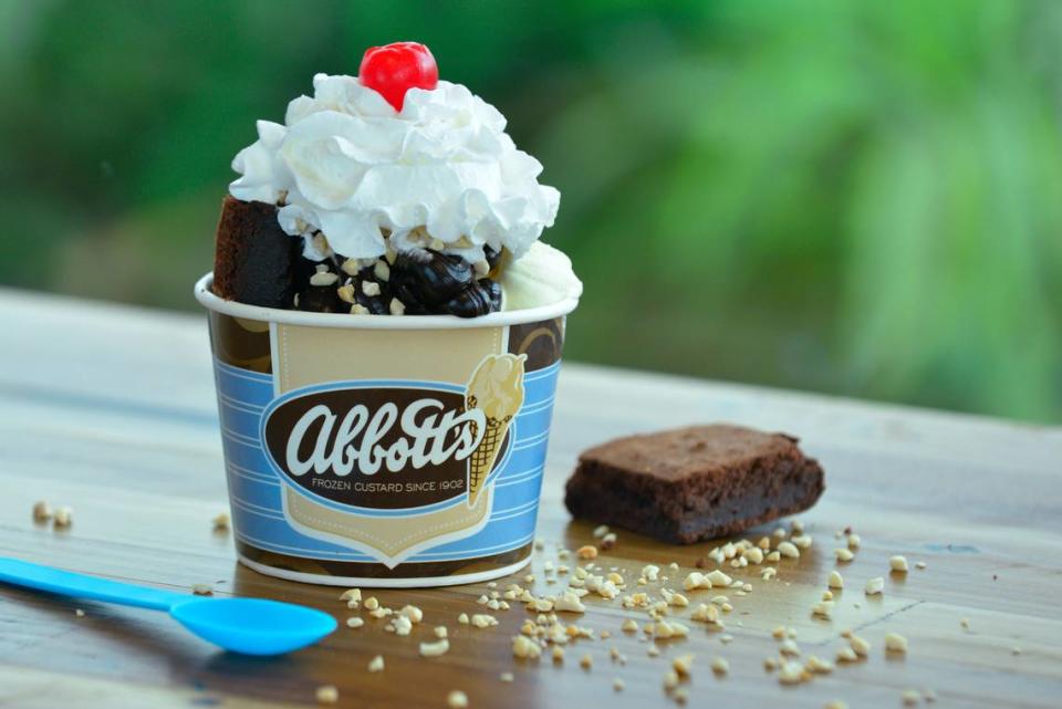 The brownie sundae at Abbott’s Frozen Custard.