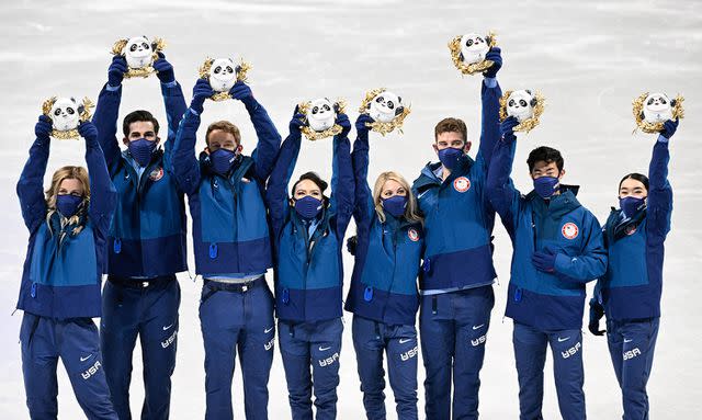 <p>Mario Hommes/DeFodi Images via Getty Images</p> Team USA at the 2022 Winter Olympics in Beijing
