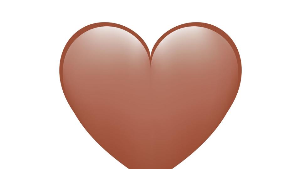 brown heart love emoji