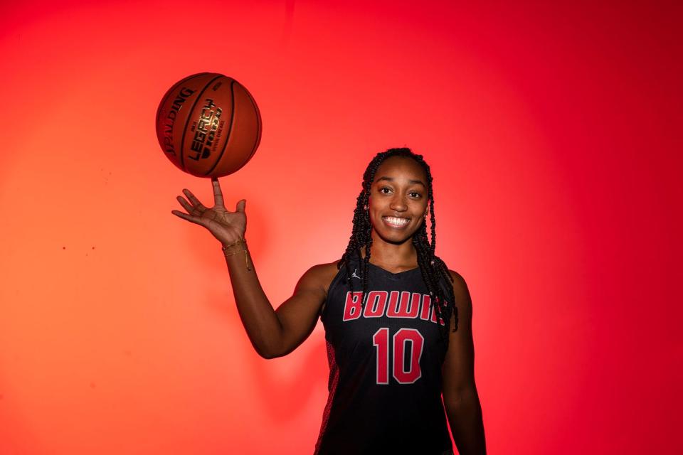 Bowie basketball player Micah Walton helped lead her team to a 4-1 record during an invitational tournament in San Antonio. Next year she will attend Williams College in Williamstown, Mass.