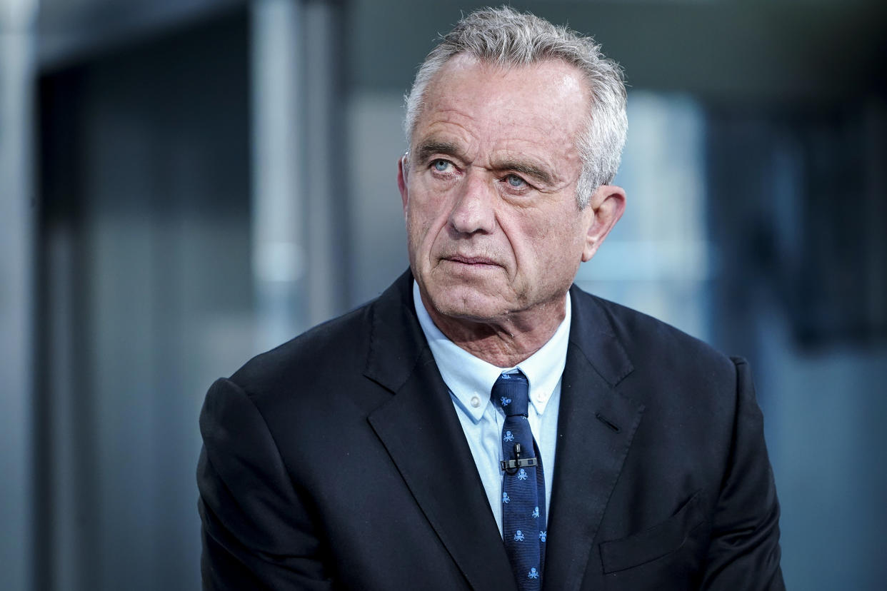 Democratic presidential  candidate Robert F. Kennedy Jr. at Fox News Channel Studios on July 14, 2023 in New York. (John Lamparski / Getty Images)