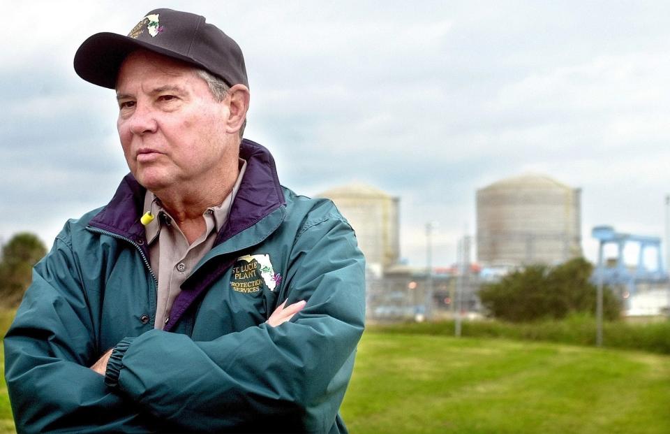 Florida U.S. Sen. Bob Graham visits St. Lucie County in January, 2002, where he spent a day as a security guard at the St. Lucie Nuclear Plant on South Hutchinson Island.