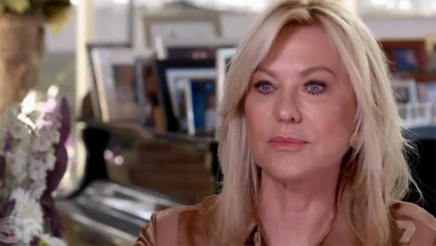 Kerri-Anne Kennerley is close to tears in the trailer. Photo: Channel 7