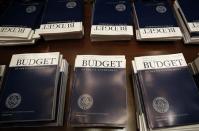 U.S. President Barack Obama's fiscal year 2015 budget proposal is seen on Capitol Hill after being delivered to the Senate Budget Committee in Washington March 4, 2014. REUTERS/Gary Cameron