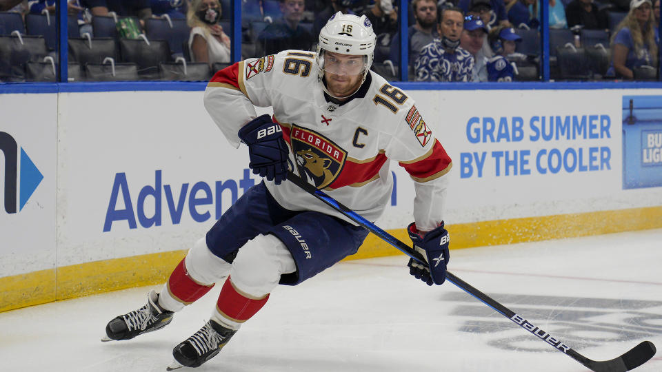 Panthers star Aleksander Barkov has been rewarded with a huge new contract. (Photo by Andrew Bershaw/Icon Sportswire via Getty Images)