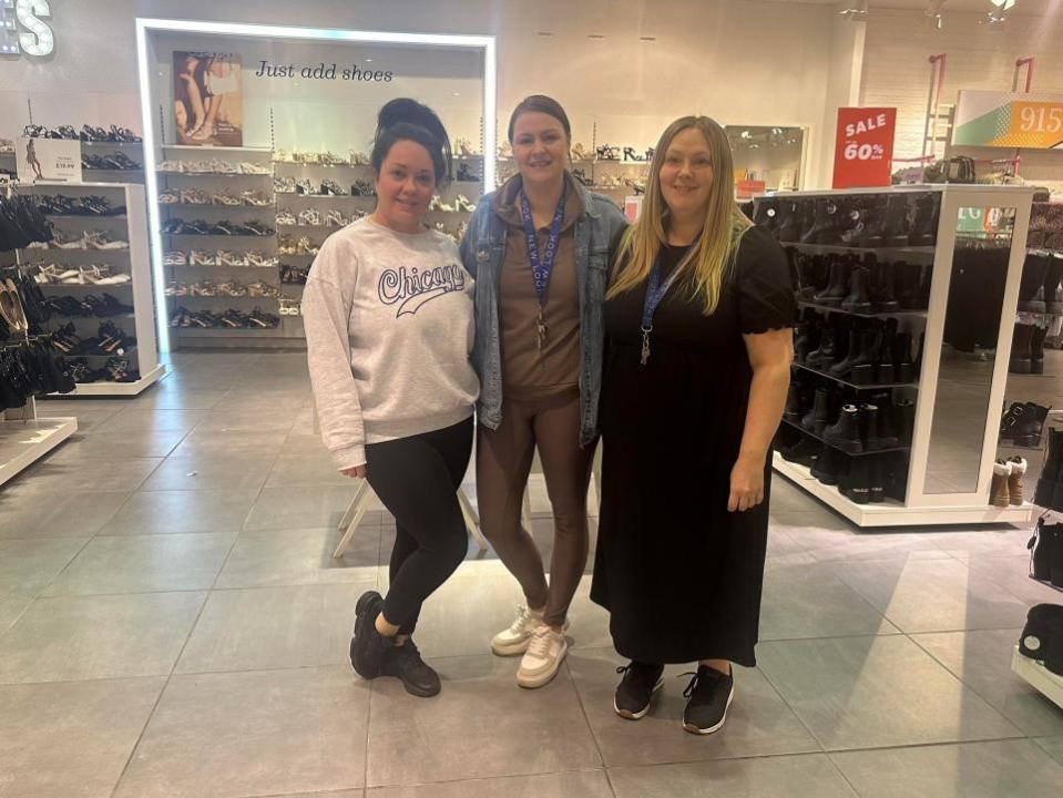 The Bolton News: New Look store manager Claire Ceesay with colleagues Dawn and Sarah