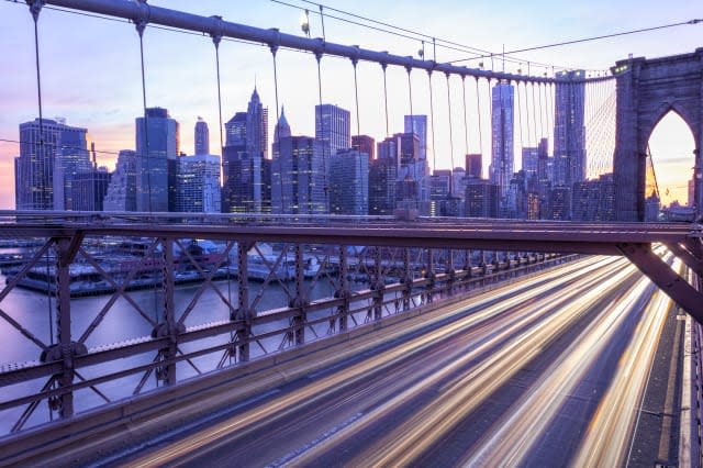 Brooklyn Bridge and Manhattan Skyline, New York