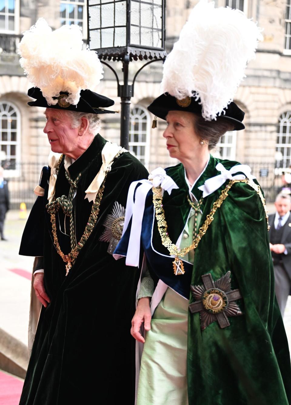 Prince Charles and Princess Anne attend the Thistle Service at St Gilesâ€ Cathedral Thistle Service