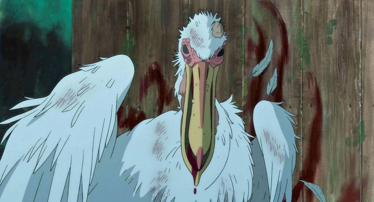 a heron from the boy and the heron studio ghibli