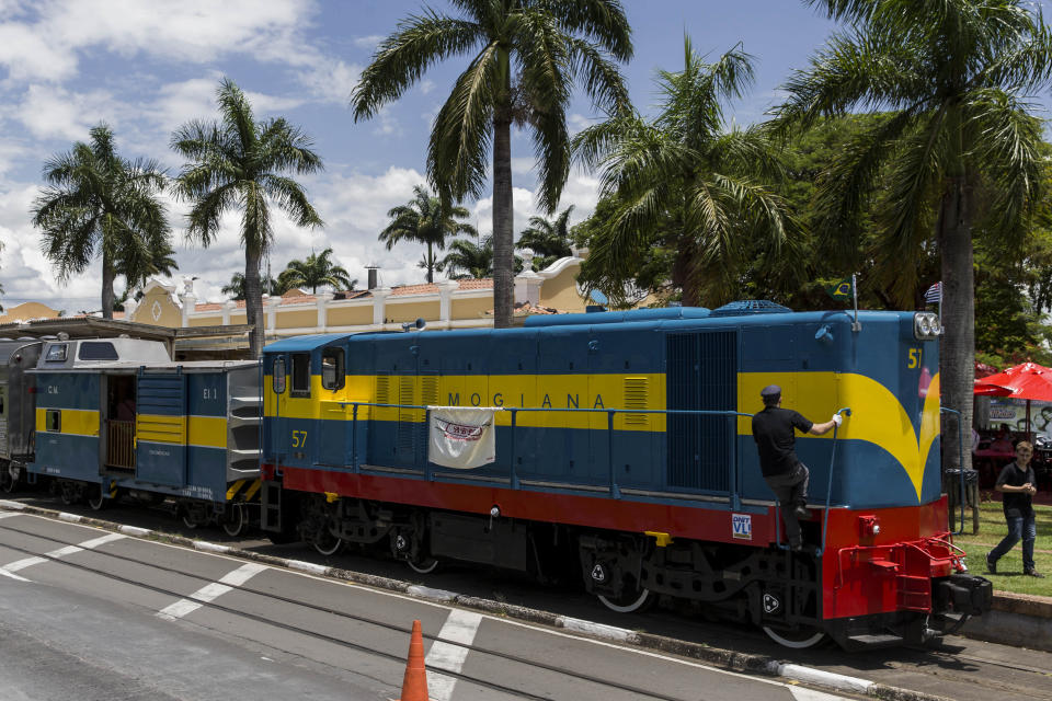 *Arquivo* SÃO PAULO, SP, 18.11.2017 - Locomotiva a diesel foi restaurada pela ABPF (Associação Brasileira de Preservação Ferroviária) e retornou aos trilhos na rota turística entre Campinas e Jaguariúna. (Foto: Adriano Vizoni/Folhapress)