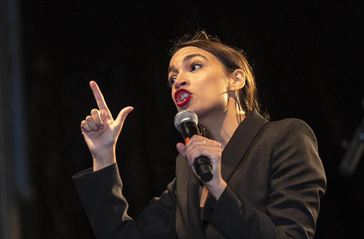 Alexadria Ocasio-Cortez is standing up in support of Meghan Markle after the Duchess of Sussex revealed the stress that comes from incessant media criticism. (Photo: Ole Jensen/Getty Images)