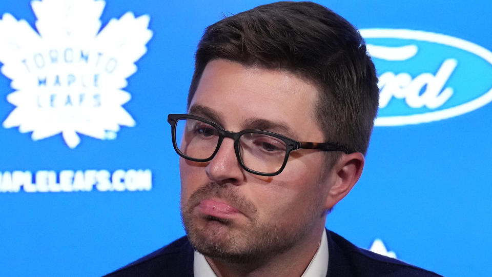 The Leafs hired Kyle Dubas as their general manager in 2018. (THE CANADIAN PRESS/Nathan Denette)