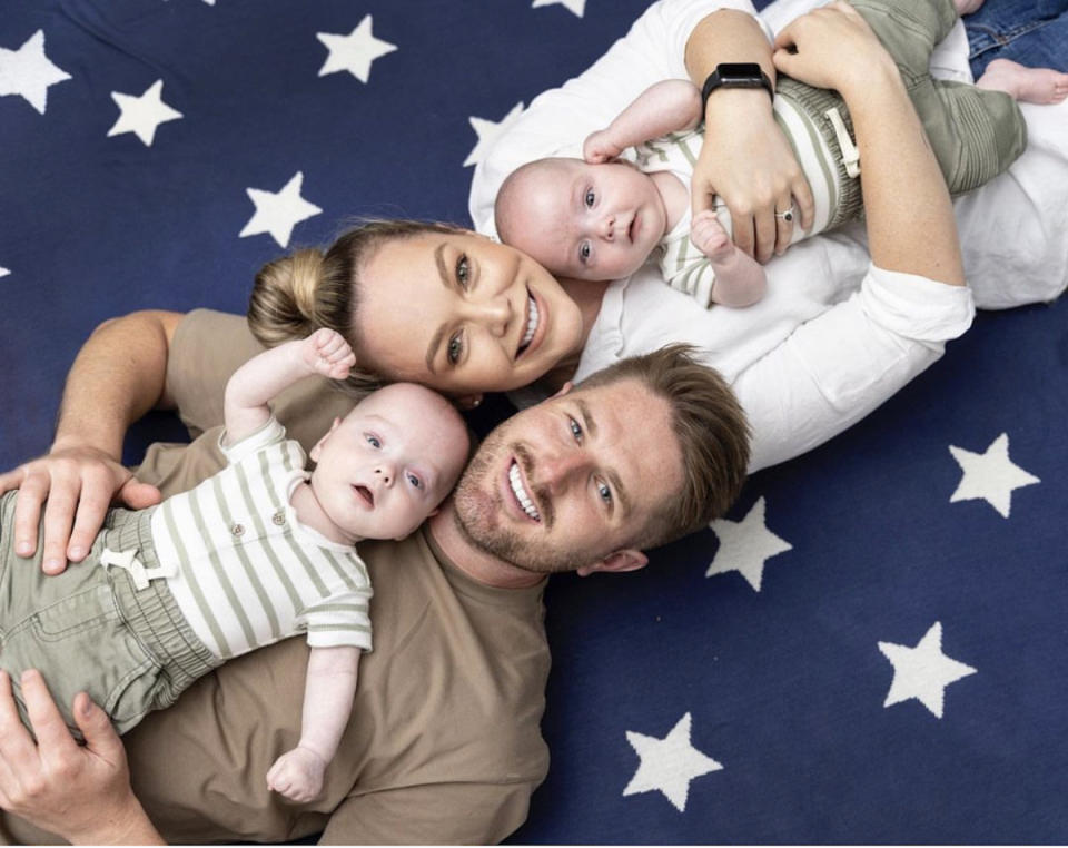 MAFS Bryce and Melissa' with their twins Levi and Tate