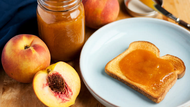 peach butter on toast