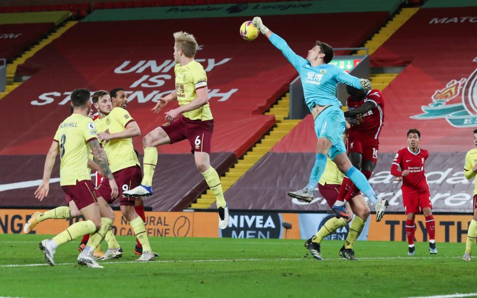  Nick Pope of Burnley punches clear - Bradley Ormesher