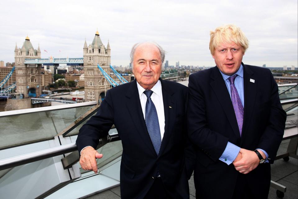 Boris Johnson and Sepp Blatter in 2010 ahead of England’s doomed World Cup bidGetty Images