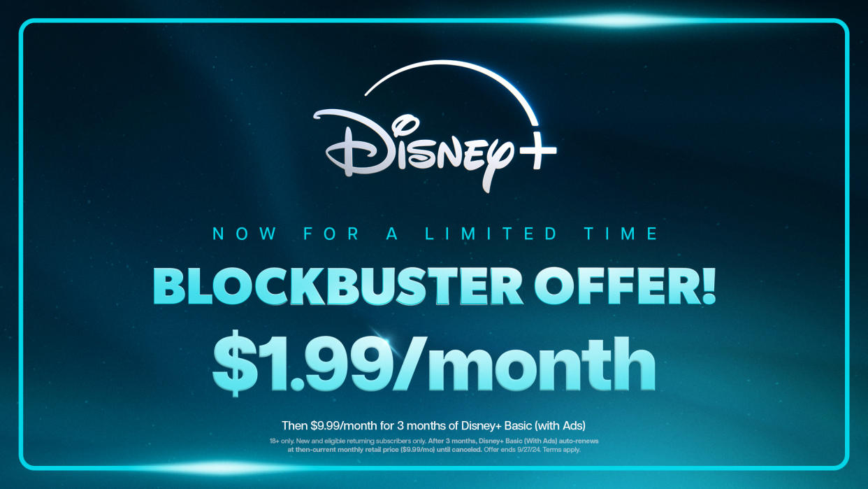 Get Disney+ for just $1.99 during with incredibly rare fall deal.