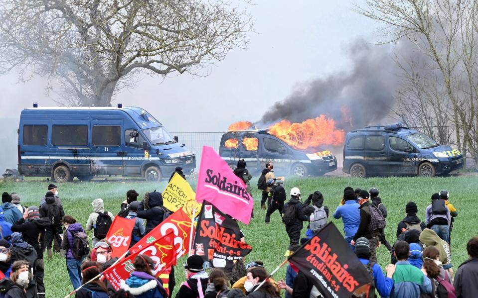 Violence flared at an anti-reservoir protest on Saturday - Caroline Blumberg/Shutterstock