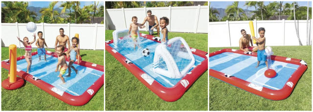 INTEX Piscine gonflable Enfant / Aire De Jeux aquatique Dinosaure 249 x 191  x 109 cm