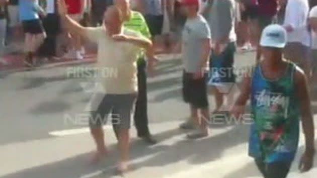 Police have so far arrested a 15-year-old girl for offensive language. Photo: 7 News